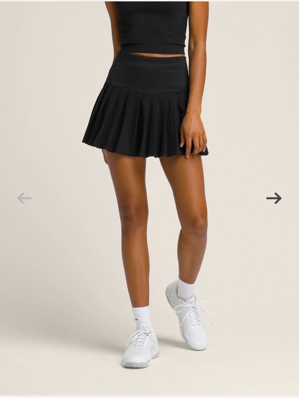Wilson Baseline Black Pleated Mini Skirt